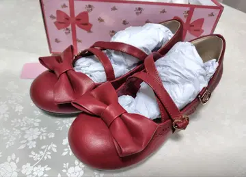 axesfemme Kawaii 리본 펌프스 빨간색 와인