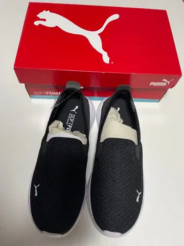 PUMA 블랙 슬립온 SOFTFOAM 371951