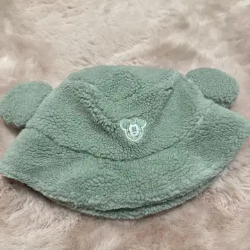 디즈니 미키마우스 플리스 모자 민트 그린