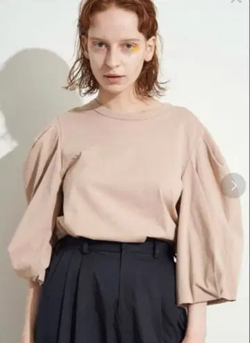 ELENDEEK 풀오버 벌룬 슬리브 티셔츠