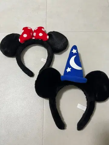 미키 미니 도트 리본 마법사 제자 머리띠