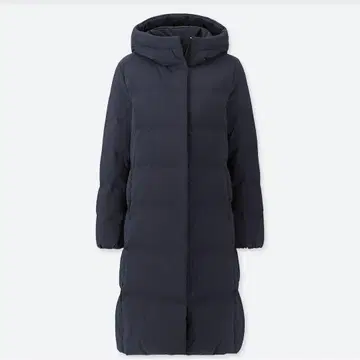 새상품급 유니클로 심리스 다운 자켓 S 네이비 여성용