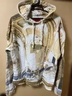 [ 새상품급 ] 424 아트 프린트 후드 부착 후드티