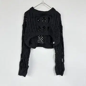 CIDER [ M ] 사이다 크롭 니트 블랙 무지 심플