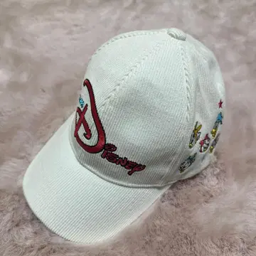 디즈니 캐릭터 자수 코듀로이 캡