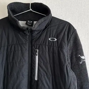 오클리 골프 자켓 집업 로고 소재 절개 방한 블랙 L