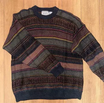 DUPLEX 멀티 컬러 스트라이프 니트 L