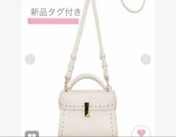 새상품 셀포드 비쥬 스터드 미니백 화이트