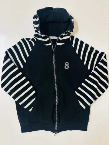 USALIS 후드 부착 스트라이프 집업