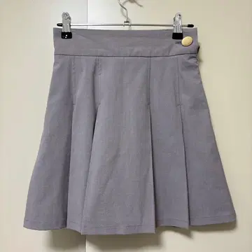 SNIDEL 그레이 플리츠 스커트 미니 기장