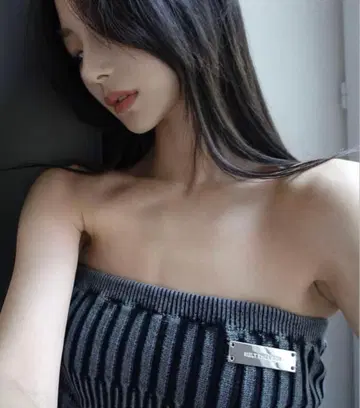 melt the lady rib tube tops ( black )