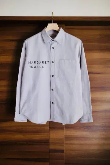 새상품급 MARGARET HOWELL 그레이 긴팔 셔츠 M