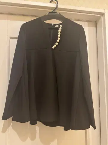 YOKO CHAN 블랙 긴팔 블라우스 38