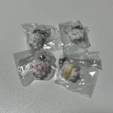 산리오 메지루시 액세서리 복슬복슬 스노우 4개 세트