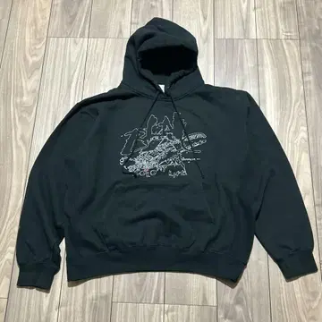 밸런스 웨어 디자인 우라하라 후드티 블랙 속기모 L 사이즈