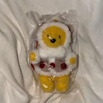 푸우 크리스마스 봉제 인형 배지