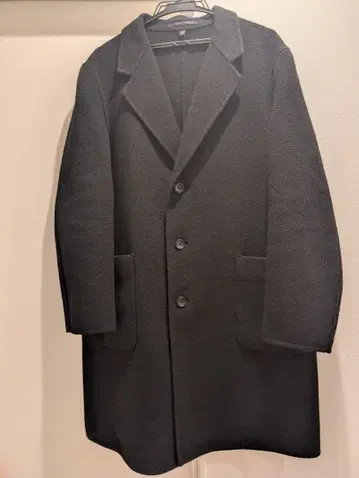 무인양품 블랙 체스터 코트