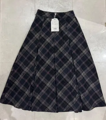 [택 포함 새상품!] Darich 다리치 멀티 컬러 체크 미디 스커트