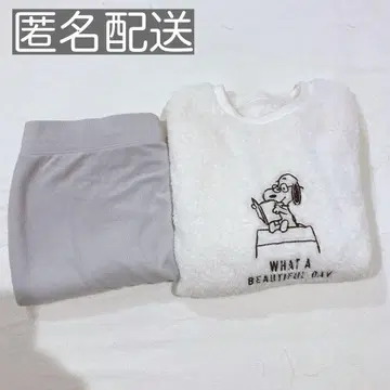 유니클로 스누피 룸웨어 XXL 피넛 홀리데이 플리스 세트