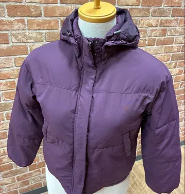 여성용 다운 아우터 보라색 퍼플 cepo 에어컨 다운 자켓