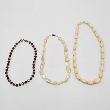 [ 3점set ] 빈티지 목걸이 묶음 판매 펄/비즈/쉘 계열