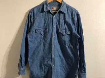 LUCKY STRIKE 데님 셔츠 블루 새상품급