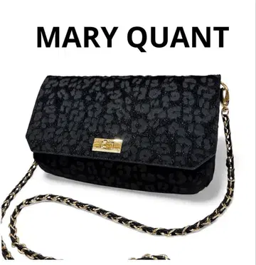 마리콴트 숄더백 체인백 레오파드 무늬 블랙