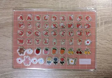 플라워 알파벳 아크릴 부품 세트 빨강