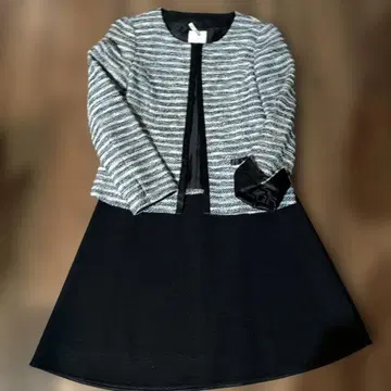 INDIVI 트위드 자켓 & 스커트 세트 38