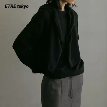ETRE tokyo 후드 스톨 니트 풀오버
