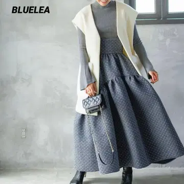 BLUELEA 퍼 포켓 울 베스트