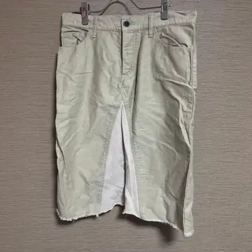 JOURNALSTANDARD 베이지 무릎 아래 스트레치 타이트 스커트