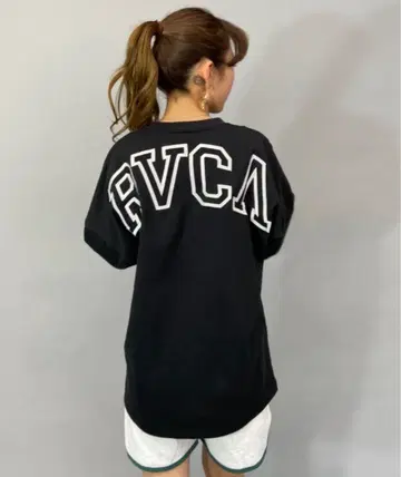 RVCA 빅 실루엣 오버 사이즈 무지 백 프린트 T셔츠