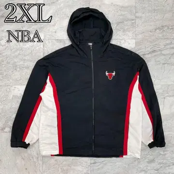 인기 NBA 시카고 불스 나일론 자켓 남성용 2XL 블랙 자수