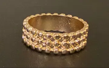 아페쎄 골드 컬러 비즈 장식 반지 15호