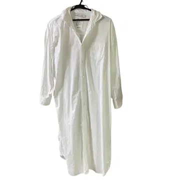 FRAMeWORK 빅 셔츠 화이트 화이트 롱 원피스