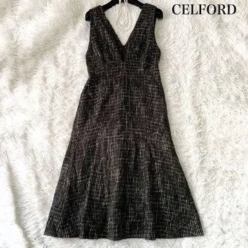CELFORD 트위드 점퍼 드레스 원피스 36사이즈 23AW 근년