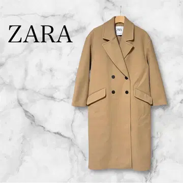 새상품급 ZARA 오버 사이즈 롱 코트 카멜 체스터 M 상당
