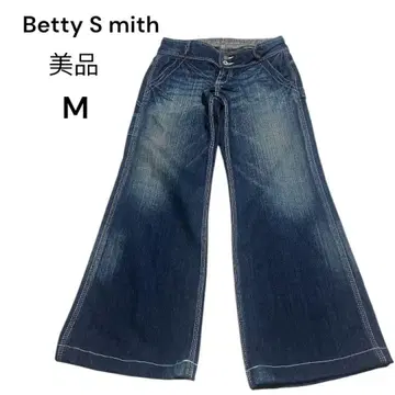 새상품급 베티 스미스 청바지 플레어 데님 페인터 로우라이즈 청바지 M