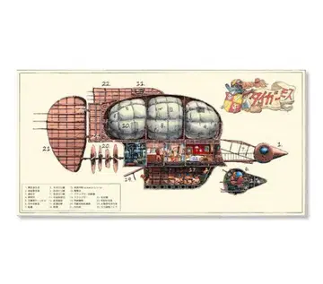 지브리 미술관 오리지널 타이거 모스 포스터 천공의 성 라퓨타