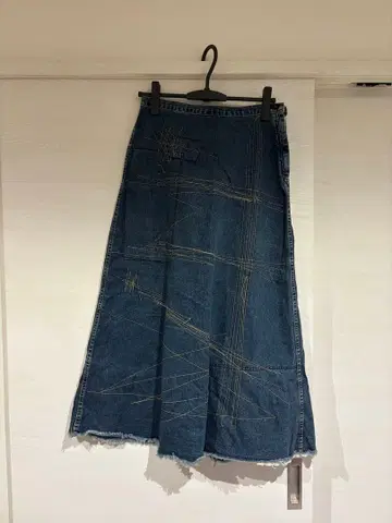 hysteric glamor 데님 롱 스커트 슬릿