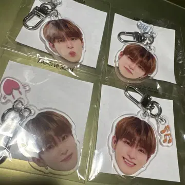 아사히 treasure 얼굴 아크릴 키링 희로애락