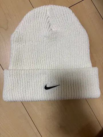 Nike 화이트 니트 모자 프리 사이즈
