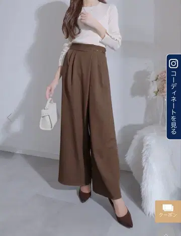 fifth [ MARIA 셀렉 ] 투 턱 랩 와이드 팬츠