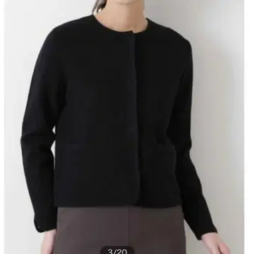 휴먼 우먼 하프 밀라노 니트 가디건