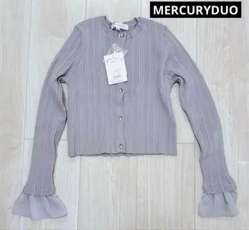 [택 포함 새상품] 머큐리 듀오 이소재 프릴 가디건