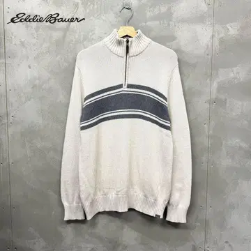 Eddie Bauer 하프 지퍼 코튼 스웨터 에디 바우어