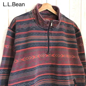 L.L.Bean 엘엘빈 하프 지퍼 맨투맨 네이티브 무늬 민족 패턴