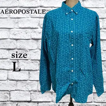 B40 에어로포스텔 [ L ] 셔츠 긴팔 올 패턴 캐주얼 면 100%