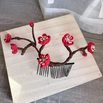 매화 머리 장식 핸드메이드
